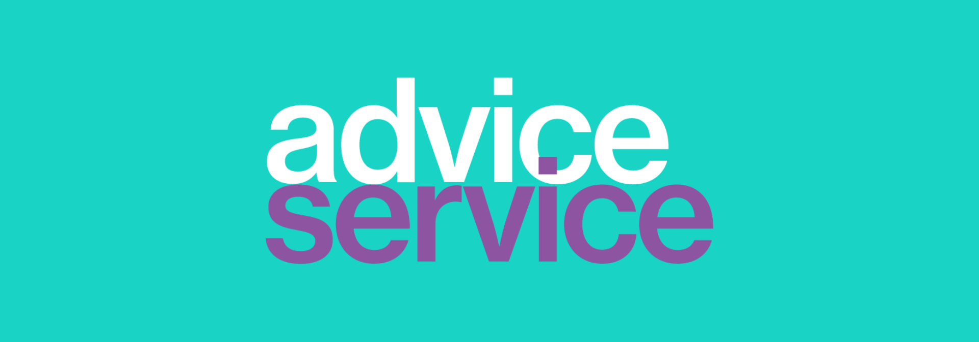 advice service logo on a plain background. Logo reads "advice service". 